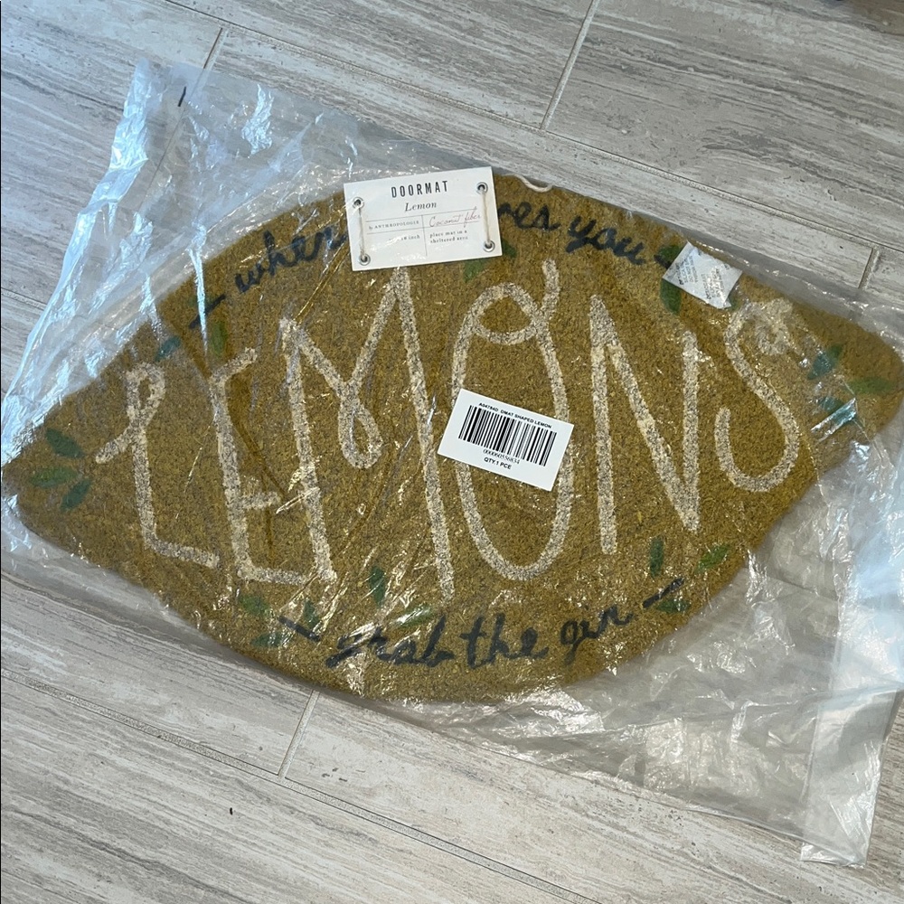 Lemon-Shaped Doormat